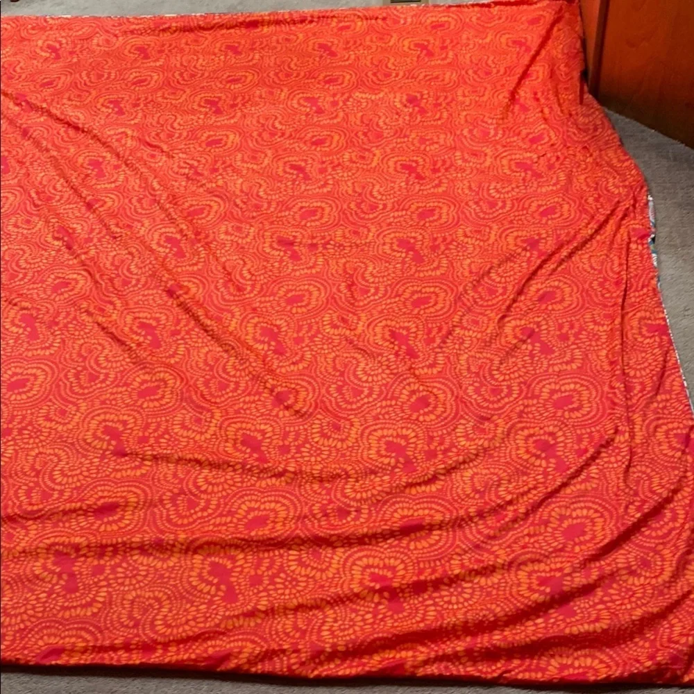 Paisley Duvet with Orange/Blue Intricate Design Sizee Full or Queen Prairie